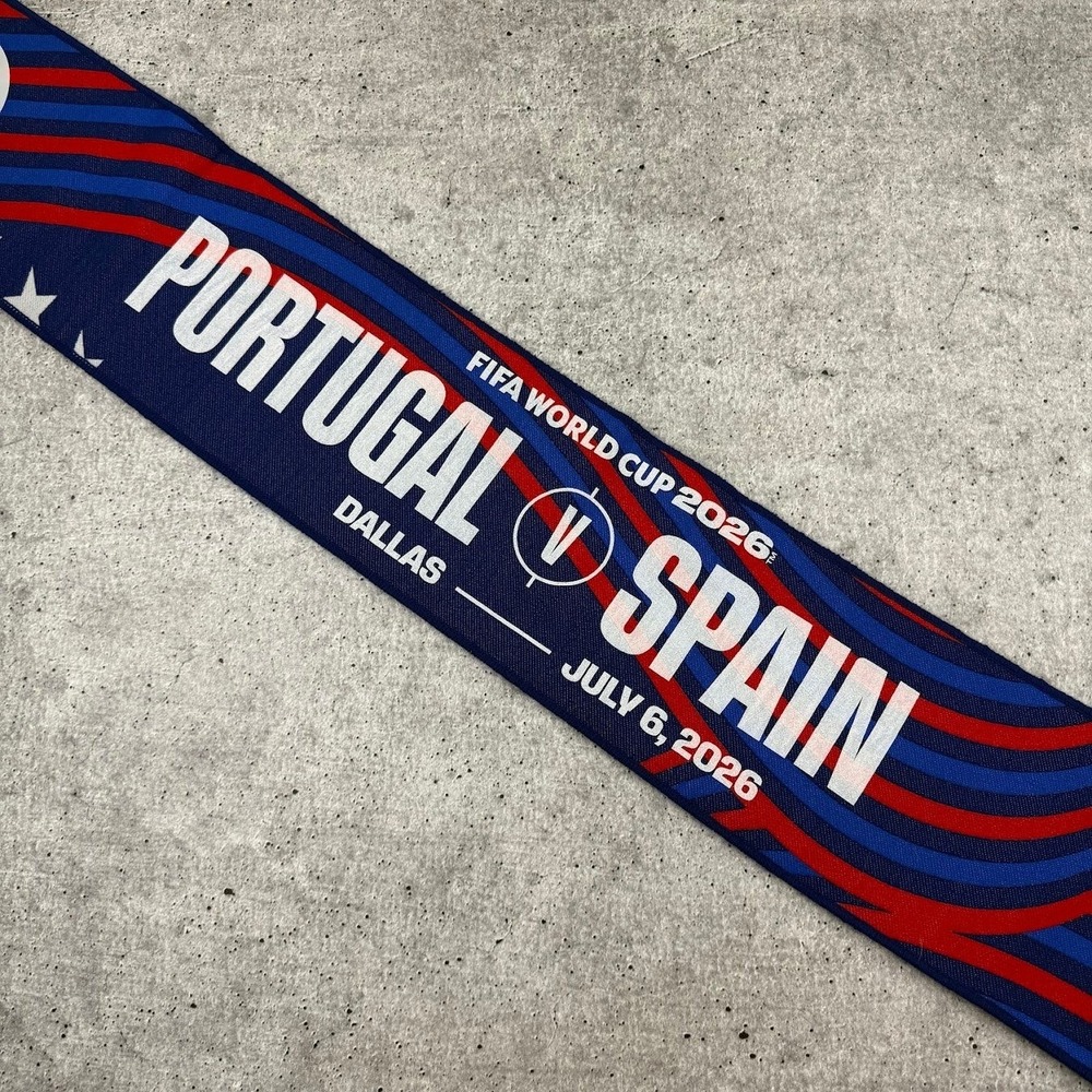 FIFA World Cup 2026 Portugal vs Spain Match Day Scarf Dallas Round of 16 Ronaldo - Picture 2 of 8